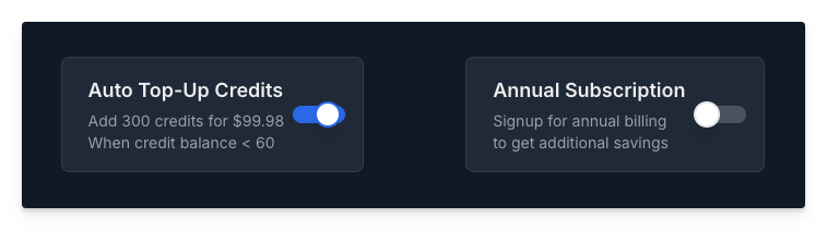 Top-Up Credits